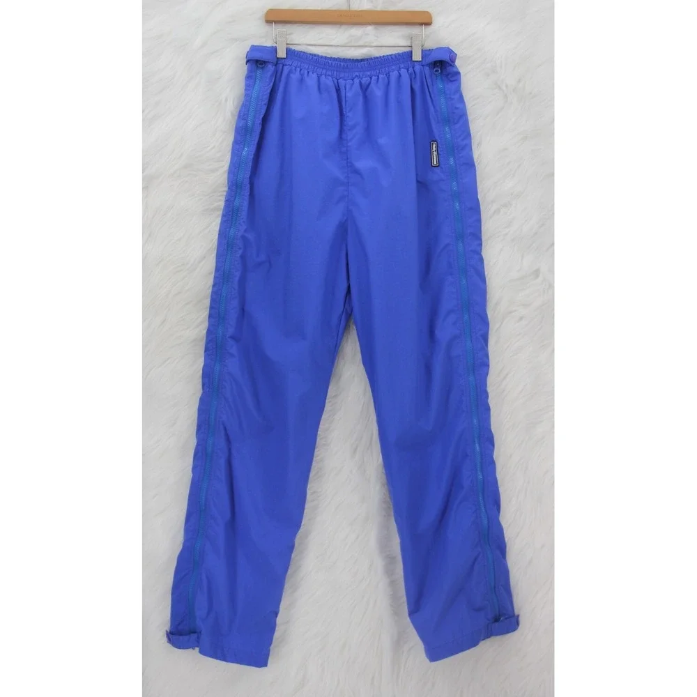 Vintage Helly Hansen Windbreaker Pants Mens Sz M Blu Nylon Full Zip Outdoor